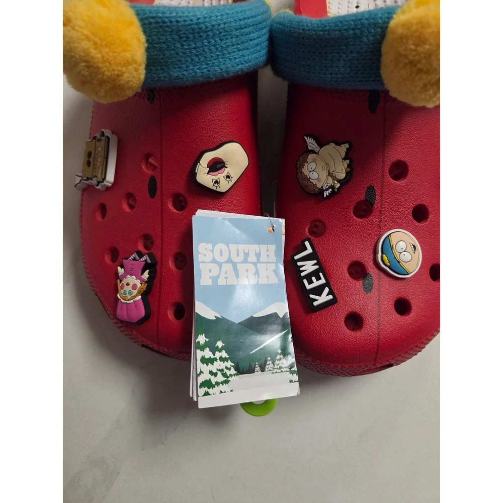 Crocs South Park Eric Cartman Classic Clog Red Mens Size 12 NWT Jibbitz